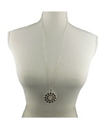 Vintage Liz Claiborne Necklace Pendant Silver Gold Tone Chain Adjustable... - £10.68 GBP