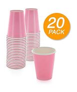 Solid New Pink Paper Cups Birthday Party Supplies 8 Per Package 9 oz New - $4.85 CAD