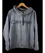 Calvin Klein Sweatshirt Size XL Womens Gray Funnel Neck Cozy Pullover Sp... - £36.44 GBP