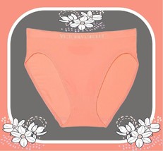 Xl Peach Seamless Noshow Fullcover Victorias Secret High Leg Waist Brief Panty - £8.61 GBP