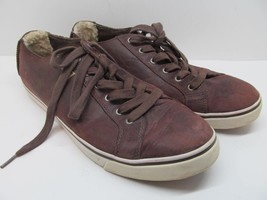 Ugg Brown Leather Sneakers mens size 12 - £28.18 GBP