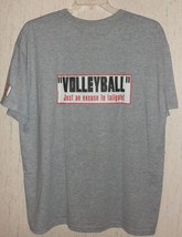 NEW MENS VOLLEYBALL &quot;Just an excuse to tailgate!&quot; GRAY NOVELTY T-SHIRT  ... - £14.88 GBP