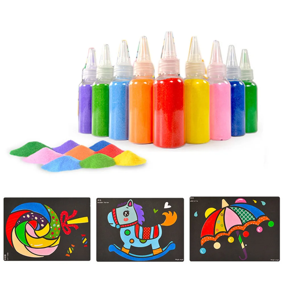 10/24/26 Sheet DIY Sand Painting Cards Drawing Art Craft Kid Education Toy Early - £32.27 GBP+