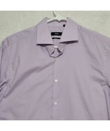 Boss Hugo Boss Mens Dress Shirt Sz 17 32/33 Light Purple Sharp Fit - £56.46 GBP