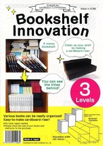 Bookshelf Innovation Made In Japan, Manga Organizing Kit (3Levels, Black) - £25.86 GBP