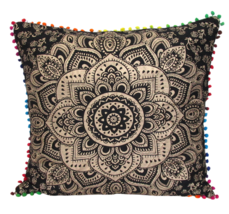 18&quot; Square Cotton Mandala Cushion Cover, Pillow Cover Decorative Pillow 2Pcs - £21.42 GBP