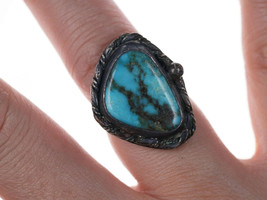 sz5 Vintage Native American Sterling turquoise ring - £61.57 GBP