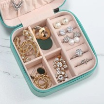 Mini Jewelry Storage Box Portable travel Organizer Leather Earring Necklace Ring - £8.58 GBP
