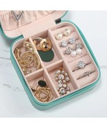 Mini Jewelry Storage Box Portable travel Organizer Leather Earring Neckl... - $10.89