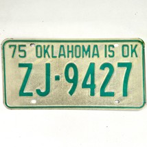 1975 United States Oklahoma Tulsa County Passenger License Plate ZJ-9427 - £14.70 GBP
