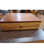 Custom Hand Made Spalted Maple Walnut Jewelry Box 15&quot; x 10.5&quot; x 4&quot; - $135.38 CAD