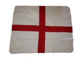 AES England St. George&#39;s Cross Flag 50x60 Polar Fleece Blanket Throw - £14.07 GBP