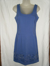 Ladies Express Stretch Floral Embroidered Hem Sleeveless Dress - Size 1/2 - £15.08 GBP
