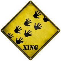 Handprints Xing Novelty Mini Metal Crossing Sign - £13.30 GBP
