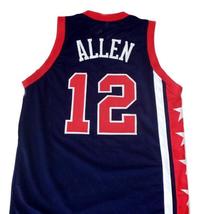 Ray Allen #12 Team USA Men Basketball Jersey Navy Blue Any Size image 2