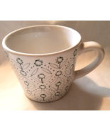 IKEA Coffee Mug Green Flower White Ceramic 12 oz Retired Design 15199 - £13.36 GBP