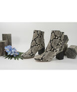 Tory Burch Kira 70MM Warm Roccio Stamped Snake Leather Bootie Boots 8 NI... - $380.66