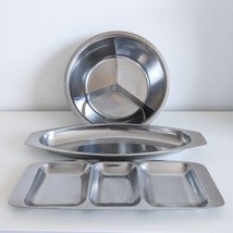 Nord-Steel Stainless Steel Serving Tray and Bowl Set, Vintage Danish MCM - $31.34