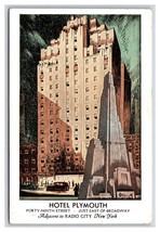 Hotel Plymouth New York  City NYC NY WB  Postcard R27 - £2.35 GBP