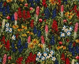 Cotton Wildflowers Favorites Flowers Multicolor Fabric Print by Yard D58... - $15.95