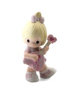 Precious Moments Figurine Girl With Pink Guitar When You Play With Heart... - $26.76 CAD