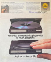 1987 Sony Discman Vintage Print Ad Low Profile Compact Disc Player Digit... - $14.45