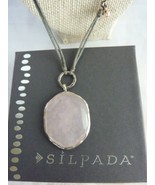 SILPADA Quartz Pink Soapstone Pearl Sterling “French Cabaret&quot; Necklace -... - £31.73 GBP