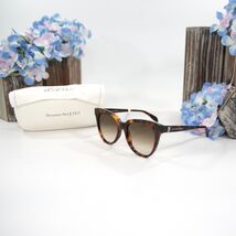 Alexander McQueen 3D Skull Tortoise Logo Havana Acrylic Sunglasses NWT Case - $192.56