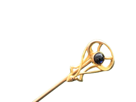 10k Stickpin Cabachon Sapphire Art Nouveau Circa 1910 ESTATE JEWELRY - £67.52 GBP