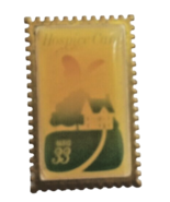Vintage USPS HOSPICE CARE STAMP 33 CENT PIN Gold Tone Butterfly House Ep... - $11.26 CAD