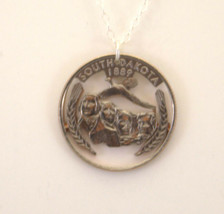 South Dakota, Cut-Out Coin Jewelry, Necklace - £18.71 GBP