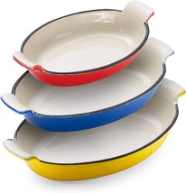 Klee Enameled Cast Iron Casserole Dish Set--Set of 3 - £40.20 GBP