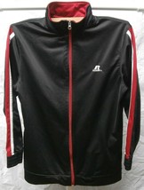 Russell Athletic Boys&#39; Training Jacket; Black w/ Red Stripe; Size 14/16 - £15.56 GBP
