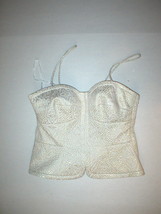NWT $298 W by Worth Womens 4 Top Designer New York Tank Bustier Gold White USA  - £233.34 GBP