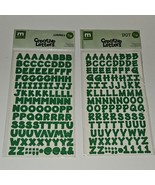 NEW 2 Pk Green Letter Number Symbol Stickers Lot Making Memories Chunky ... - $9.85