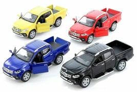 New 4Pc Set: 5&quot; Mercedes-Benz X-Class Truck Diecast Model Toy Car 1:42 G... - $53.94