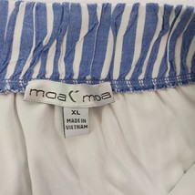 Moa Moa Women's Blue & White Stripes Elastic Waist Pencil Skirt Size XL Waist 30 image 3