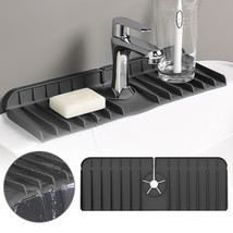 Silicone Faucet Drain Pad Drip Catcher Tray Kitchen Sink Splash Guard Slip Mat - £15.25 GBP