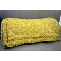  Vintage Mustard Yellow Bedspread Full Queen Mid Century Modern Coverlet - $1,398.93 MXN