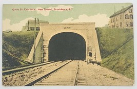 1909 Vintage Gano Street Entrance New Tunnel Providence Rhode Island Postcard  - £9.58 GBP