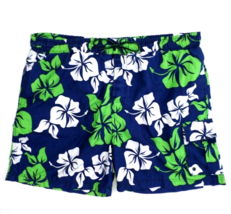 Sand N Sun Men&#39;s Swim Trunks L (36-38) Floral Deep Cobalt Blue - £7.73 GBP