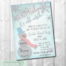 Winter Gender Reveal Invitation/Digital File/printable/Wording can be ch... - £11.80 GBP