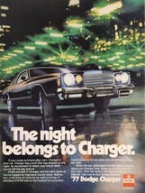 1977 Print Ad Dodge Charger with V8 &amp; TorqueFlite Automatic Transmissions - £15.98 GBP