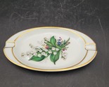 Vintage SC Limoges France Oval Ashtray Trinket Tray Souvenir Lily Of The... - $19.79