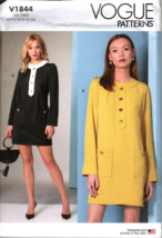 Vogue V1844 Misses 16 to 24 Petite Option Dresses Uncut Sewing Pattern - £17.65 GBP