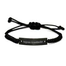 Love Grandmother Black Rope Bracelet, Gorgeous Grandmother, Cool for Grandma, Mo - £17.15 GBP