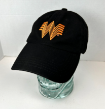 Whataburger Employee Uniform Hat Cap Black w/ Orange Logo, Adjustable St... - $11.83