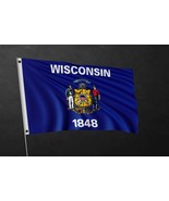 Wisconsin Flag Banner | United States of America Flags | High Quality Ma... - $34.19 CAD+