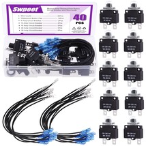 Swpeet 40 Pcs. 5 Amp 10 Amp 15 Amp 20 Amp 30 Amp Thermal Circuit Breaker Kit - £22.89 GBP