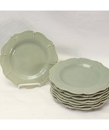 JCPenney Chris Madden Adalina Green Salad Plates 9&quot; Lot of 8 - $1,100.64 MXN
